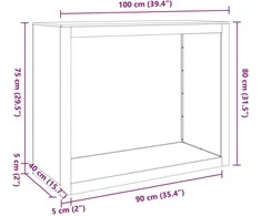 Stovas malkoms, 100x40x80cm, galvanizuotas plienas