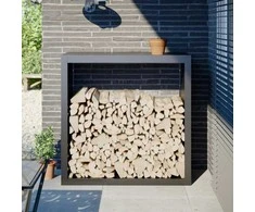 Stovas malkoms, antracito spalvos, 100x40x100cm, plienas