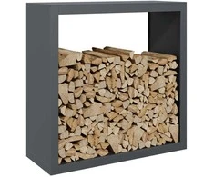 Stovas malkoms, antracito spalvos, 100x40x100cm, plienas