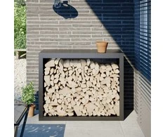Stovas malkoms, antracito spalvos, 100x40x80cm, plienas