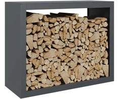 Stovas malkoms, antracito spalvos, 100x40x80cm, plienas