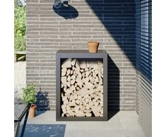 Stovas malkoms, antracito spalvos, 60x40x80cm, plienas
