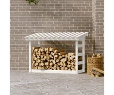 Stovas malkoms, baltas, 108x64,5x78cm, pušies medienos masyvas