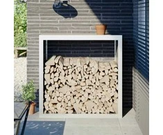 Stovas malkoms, baltos spalvos, 100x40x100cm, plienas