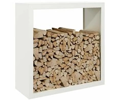 Stovas malkoms, baltos spalvos, 100x40x100cm, plienas