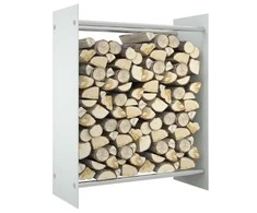 Stovas malkoms, baltos spalvos, 80x35x100cm, grūdintas stiklas
