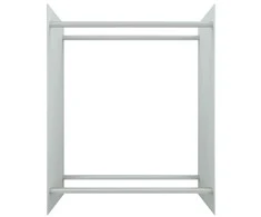 Stovas malkoms, baltos spalvos, 80x35x100cm, grūdintas stiklas