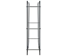 Stovas malkoms, juodos spalvos, 100x25x100cm, plienas