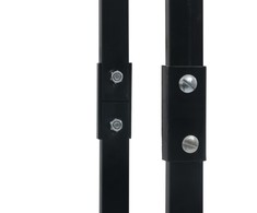 Stovas malkoms, juodos spalvos, 100x25x200cm, plienas