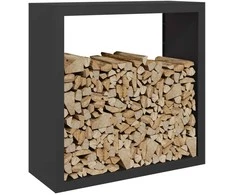 Stovas malkoms, juodos spalvos, 100x40x100cm, plienas