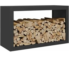 Stovas malkoms, juodos spalvos, 100x40x60cm, plienas