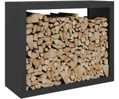 Stovas malkoms, juodos spalvos, 100x40x80cm, plienas