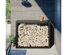 Stovas malkoms, juodos spalvos, 100x40x80cm, plienas