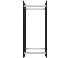 Stovas malkoms, juodos spalvos, 40x35x100cm, grūdintas stiklas