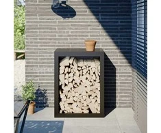 Stovas malkoms, juodos spalvos, 60x40x80cm, plienas