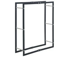 Stovas malkoms, juodos spalvos, 80x25x100cm, plienas