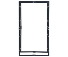 Stovas malkoms, juodos spalvos, 80x25x150cm, plienas