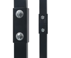 Stovas malkoms, juodos spalvos, 80x25x150cm, plienas