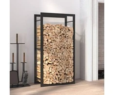 Stovas malkoms, matinės juodos spalvos, 50x28x94cm, plienas