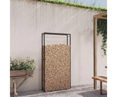 Stovas malkoms, matinės juodos spalvos, 110x28x214cm, plienas