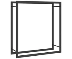 Stovas malkoms, matinės juodos spalvos, 80x28x86cm, plienas