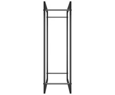 Stovas malkoms, matinės juodos spalvos, 80x28x86cm, plienas