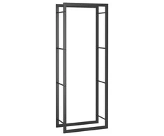 Stovas malkoms, matinės juodos spalvos, 50x28x132cm, plienas