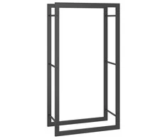 Stovas malkoms, matinės juodos spalvos, 50x28x94cm, plienas