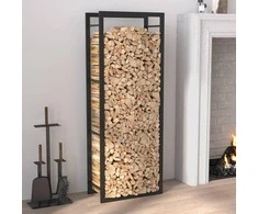 Stovas malkoms, matinės juodos spalvos, 50x28x132cm, plienas