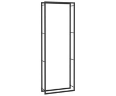 Stovas malkoms, matinės juodos spalvos, 80x28x222cm, plienas