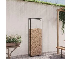 Stovas malkoms, matinės juodos spalvos, 80x28x222cm, plienas