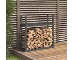 Stovas malkoms, pilkas, 110x35x108,5cm, pušies medienos masyvas