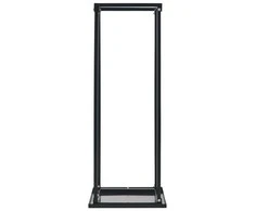 Stovas malkoms su pagrindu, juodos sp., 37x37x113 cm, plienas