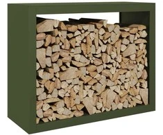 Stovas malkoms, žalios spalvos, 100x40x80cm, plienas
