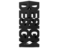 Stovas skėčiams, su Design užrašu, plienas, juodas