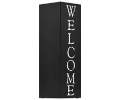 Stovas skėčiams, su užrašu Welcome, plieno, juodas