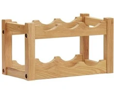 Stovas vynui skirtas 6 buteliams, 37x21x21cm, ąžuolo masyvas