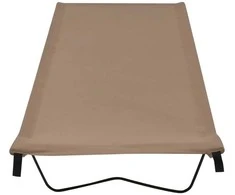 Stovyklavimo gultas, taupe, 180x60x19cm, audinys ir plienas