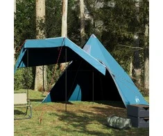 Stovyklavimo palapinė, mėlyna, penkiavietė, tipi dizaino