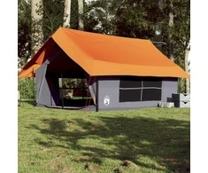 Stovyklavimo palapinė, pilka/oranžinė, penkiavietė