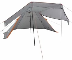 Stovyklavimo palapinė, pilka, penkiavietė, tipi dizaino