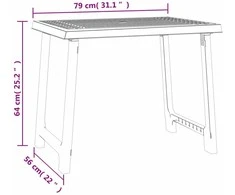 Stovyklavimo stalas, antracito, 79x56x64cm, PP