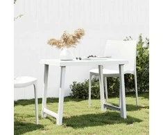 Stovyklavimo stalas, baltas, 79x56x64cm, PP, medienos imitacija