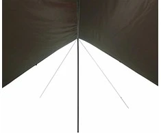 Stovyklavimo tentas, rudas, 438x376x212cm, atsparus vandeniui