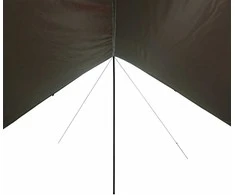 Stovyklavimo tentas, rudas, 462x306x211cm, atsparus vandeniui