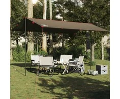 Stovyklavimo tentas, rudas, 506x306cm, atsparus vandeniui