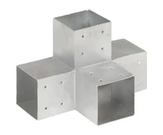 Stulpo sujungimas, 101x101mm, galvanizuotas metalas, X formos