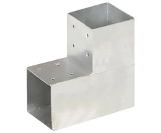 Stulpo sujungimas, 101x101mm, galvanizuotas metalas, L formos