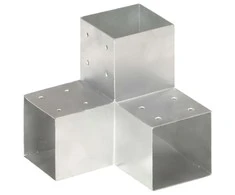 Stulpo sujungimas, 101x101mm, galvanizuotas metalas, Y formos