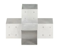 Stulpo sujungimas, 101x101mm, galvanizuotas metalas, X formos